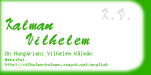 kalman vilhelem business card