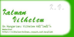 kalman vilhelem business card